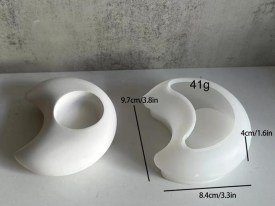 Molde silicona porta vela media luna